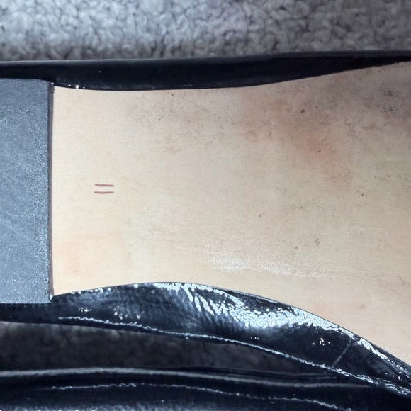 Sam Edelman Felicia Black Patent Leather Ballet Flats Bow Logo Size 11 - Picture 10 of 11